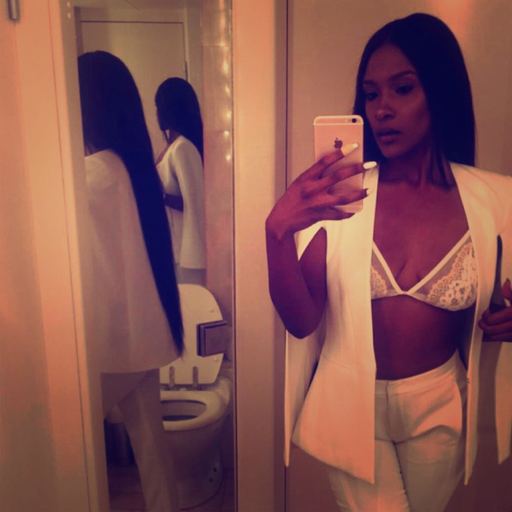 All white Pants.
